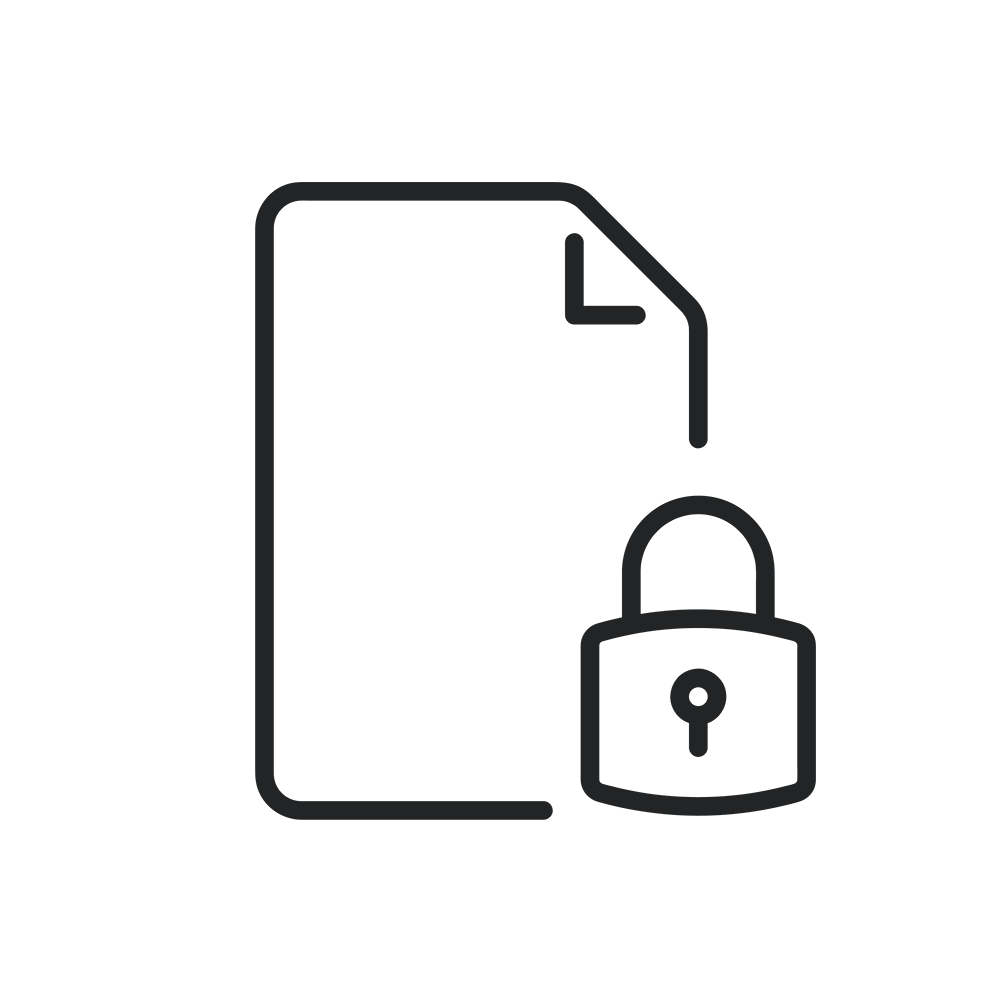 document and lock icon